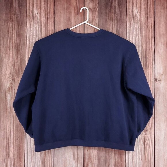 Vintage Walt Disney World XXXL Blue Mickey Mouse USA Flag Embroidered Sweatshirt - Picture 2 of 11